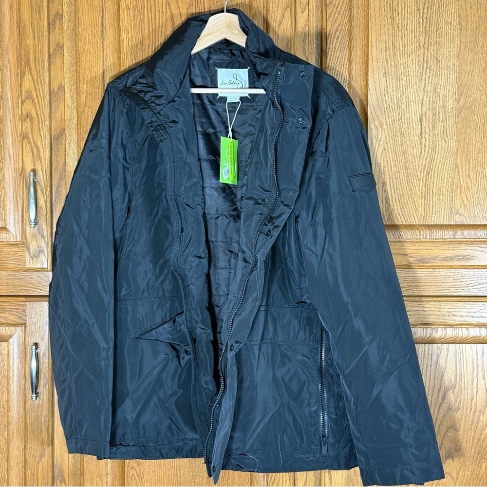 Sam Edelman Mens Black Patch Pocket Jacket Water Repellent Size M NEW